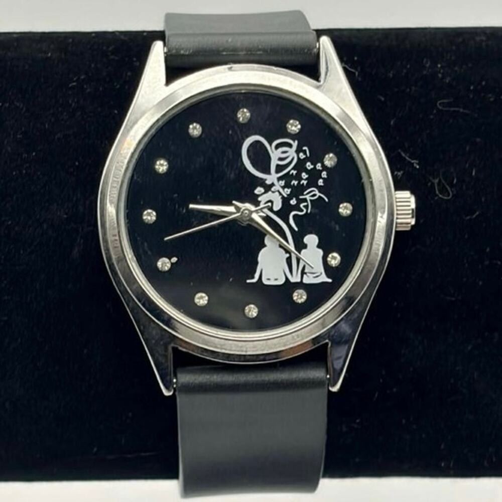 Black & Silver Love Watch